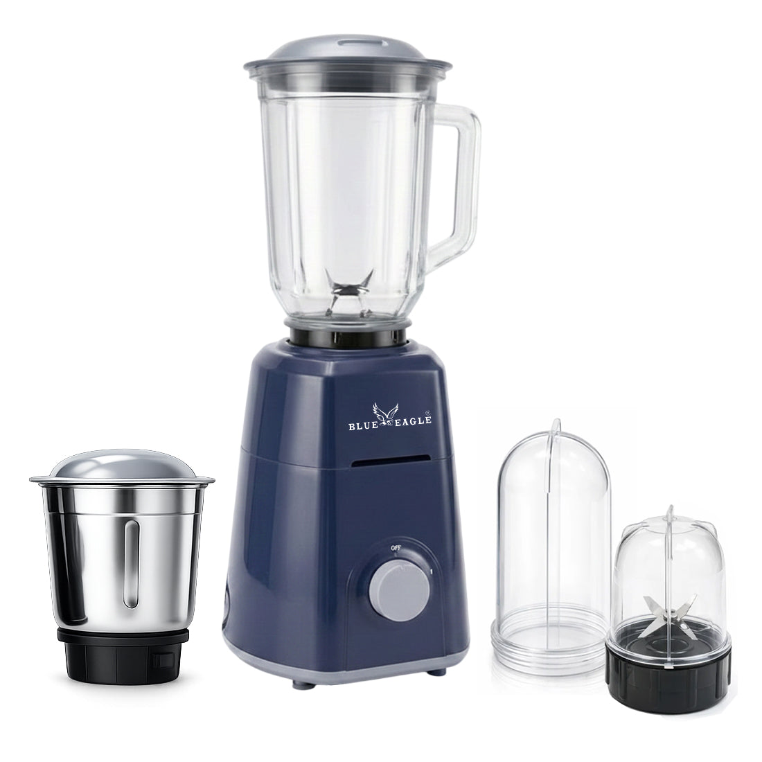 Blue Eagle Mixer Grinder 750 watt Stainless Steel 4 jars Grey and blue Body 750 W Juicer Mixer Grinder (4 Jars | Grey, Blue)