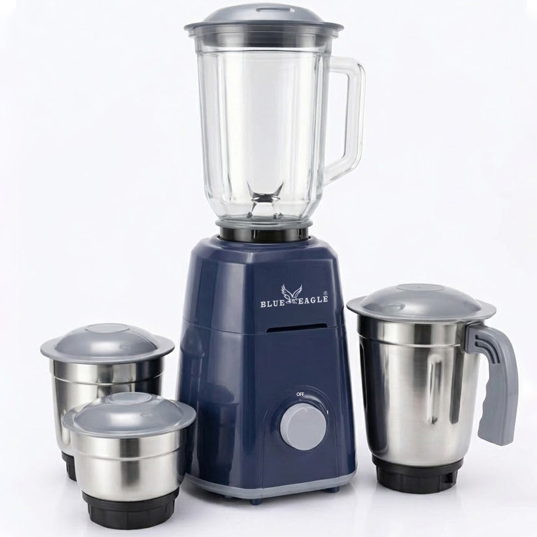 Blue Eagle Amazing 4 Jars (1 Transparent Jar+ 3 Stainless Steel Jar) 750 W Juicer Mixer Grinder (4 Jars | Black, Red)