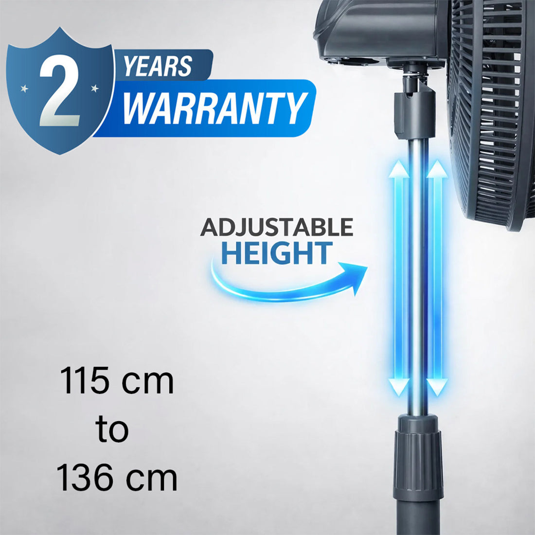 Fogger 400 mm High-Air Delivery Pedestal Stand Fan – Silent Operation, High Wind Speed, 2-Year Warranty