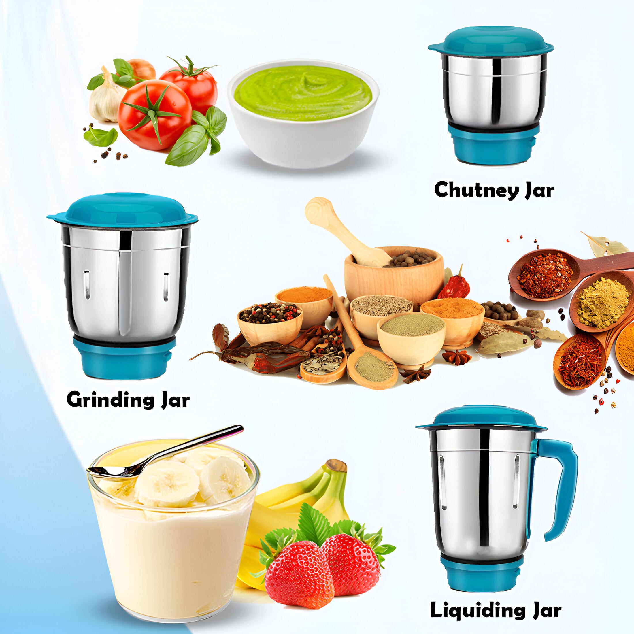 Blue Eagle Mixer Grinder with 3 Stainless Steel Jars, 750 watt Black, Electric